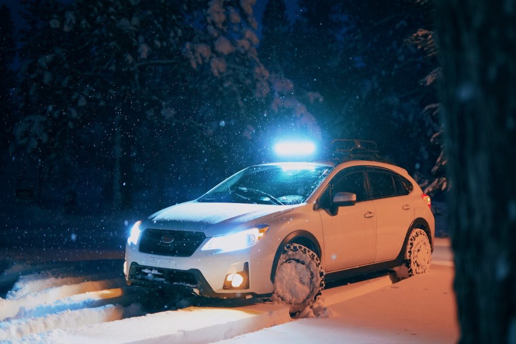 car stuck in cold weather